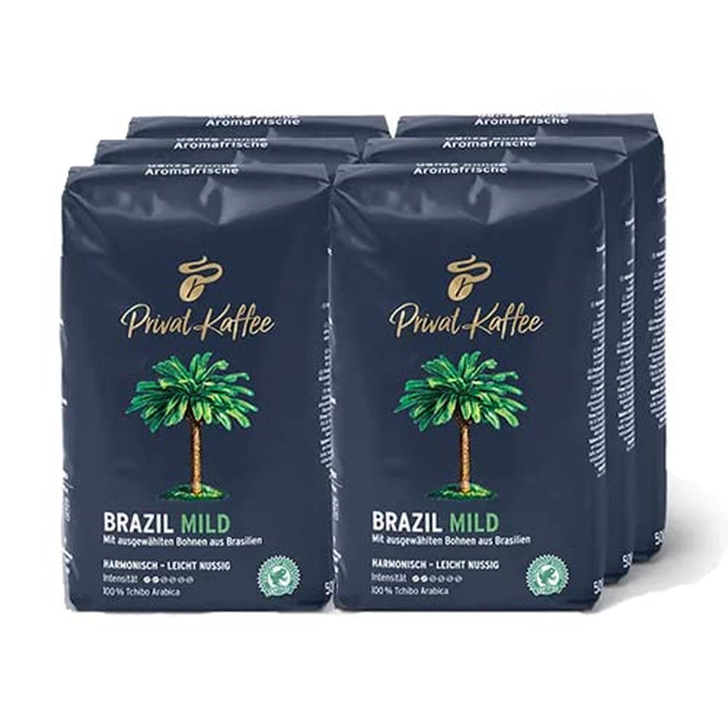 Tchibo - Coffee Private Brazil, helle Kaffeebohnen - 6 x 500g