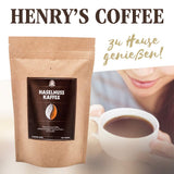 Henry's Haselnusskaffee 1000g – Raffinierter Gourmetkaffee mit feinsten Aromen – handwerklich geröstet – Premium-Kaffeebohnen
