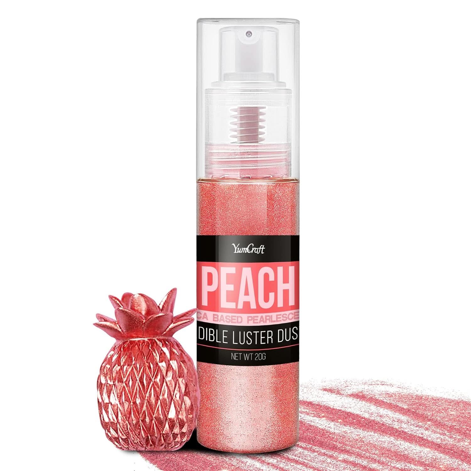 Essbares Glitzerspray, 20 Gramm Naty Shop Pfirsichrot