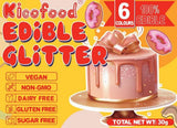 Essbarer Glitzer, Set mit 6 Farbtönen, 5 Gramm Glitter Naty Shop