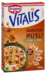 Dr. Oetker Vitalis Röstmüsli mit Cranberries und Kürbiskernen: Röstmüsli mit getrockneten Cranberries, 8er Pack (8 x 501g)