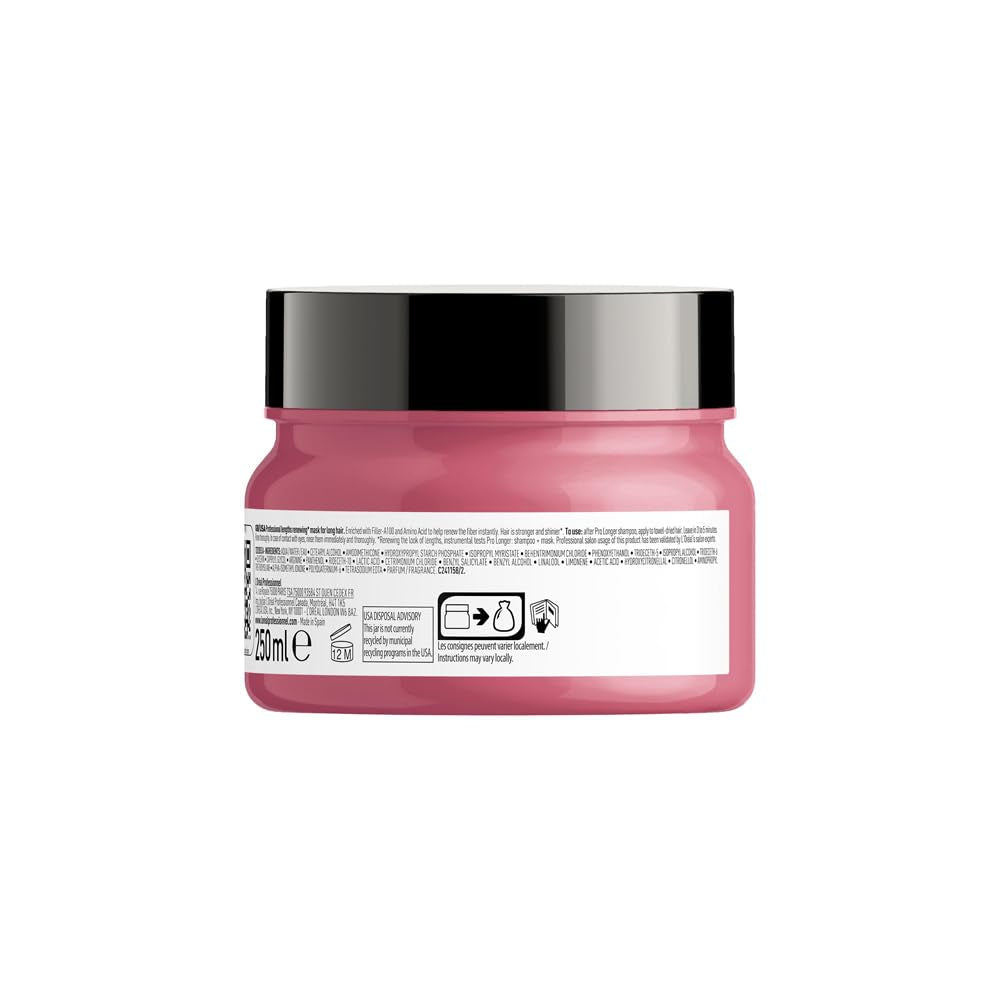 L'Oréal Professionnel Haarstärkende Maske für langes und dünnes Haar mit Füllstoff A-100 und Aminosäuren, Serie Expert, Pro Longer Mask Haarmaske Naty Shop