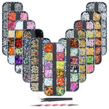 8 Boxen Nail Art Strass Kit - Nail Art Gemischt Strass Set, Nagel Kunst Strasssteine ​​​​Gems Perlen Edelsteine ​​​​Bunt Pferdeaugen Strass Für Nageldesign Zubehör Mit 1 Pinzetten Und 1 Strass Picker Für DIY