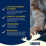 Bozita Mousse Ocean Mix – 12 x 85 g Nassfutter für Katzen mit Thunfisch, Lachs oder gelbem Kabeljau – getreidefrei, zuckerfrei und künstliche Farbstoffe – mit Postbiotika für eine gesunde Darmflora