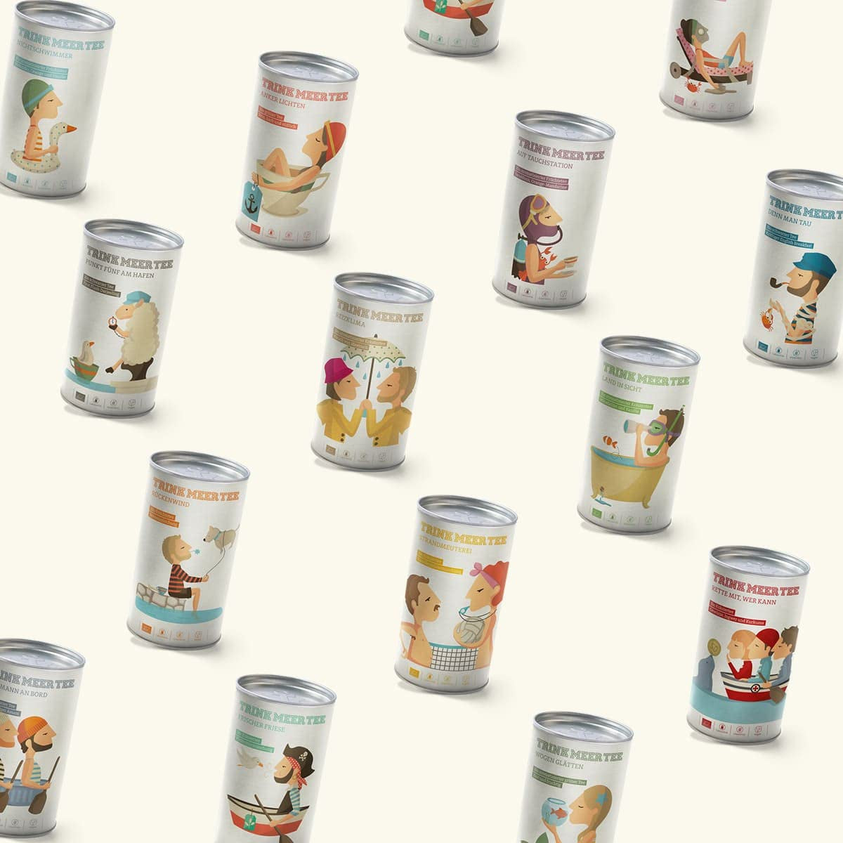 Trinken Sie mehr Tee FRISCHER FRIESE - Bio-Kräutertee | Minzmischung | Bio-Minztee | Loser Tee in Teedose | Geschenk I 50 G