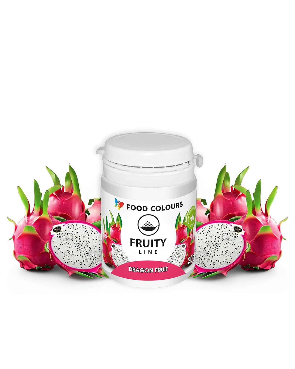 Lebensmittelfarbpulver, natürliche Farbe, Fruity Line BLUEBERRY, 20 g, natürliches Farbpulver für Cremes, Zuckerguss, Biskuitteig in Pulverform, Lebensmittelfarbe für Getränke, Gelees