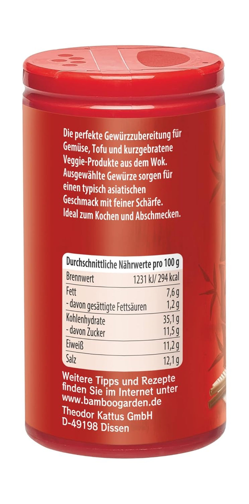 Bamboo Garden - Veggie Wok Mix Würzmischung | Vegane, natürliche Zutaten | 40 g in der Dosis