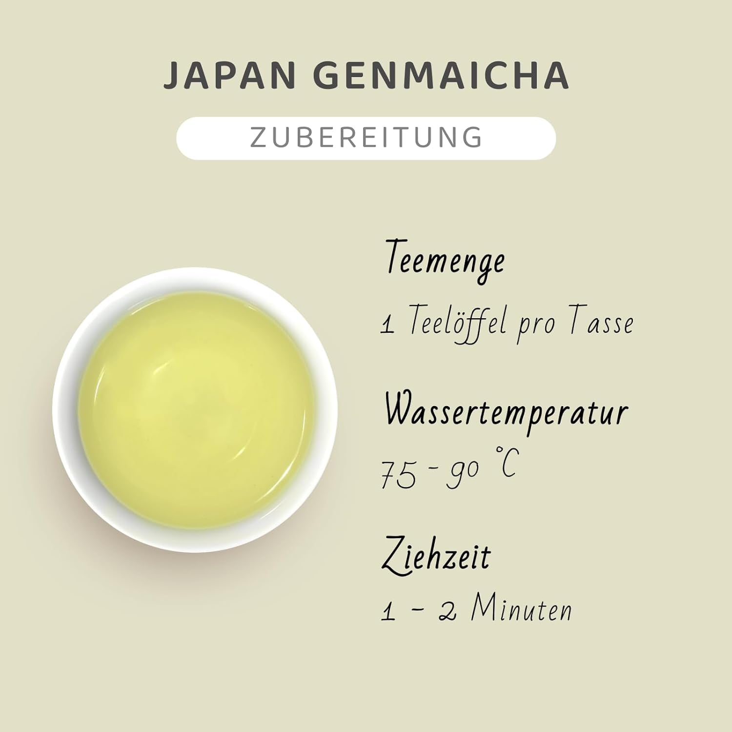 Genmaicha japanischer Grüntee mit geröstetem Reis, 50 % Kagoshima Sencha, hochwertiger loser Grüntee, traditionelle Mischung, ohne Zusatz von Aromen, 100 g | Wondertea Japanischer Grüntee Genmaicha