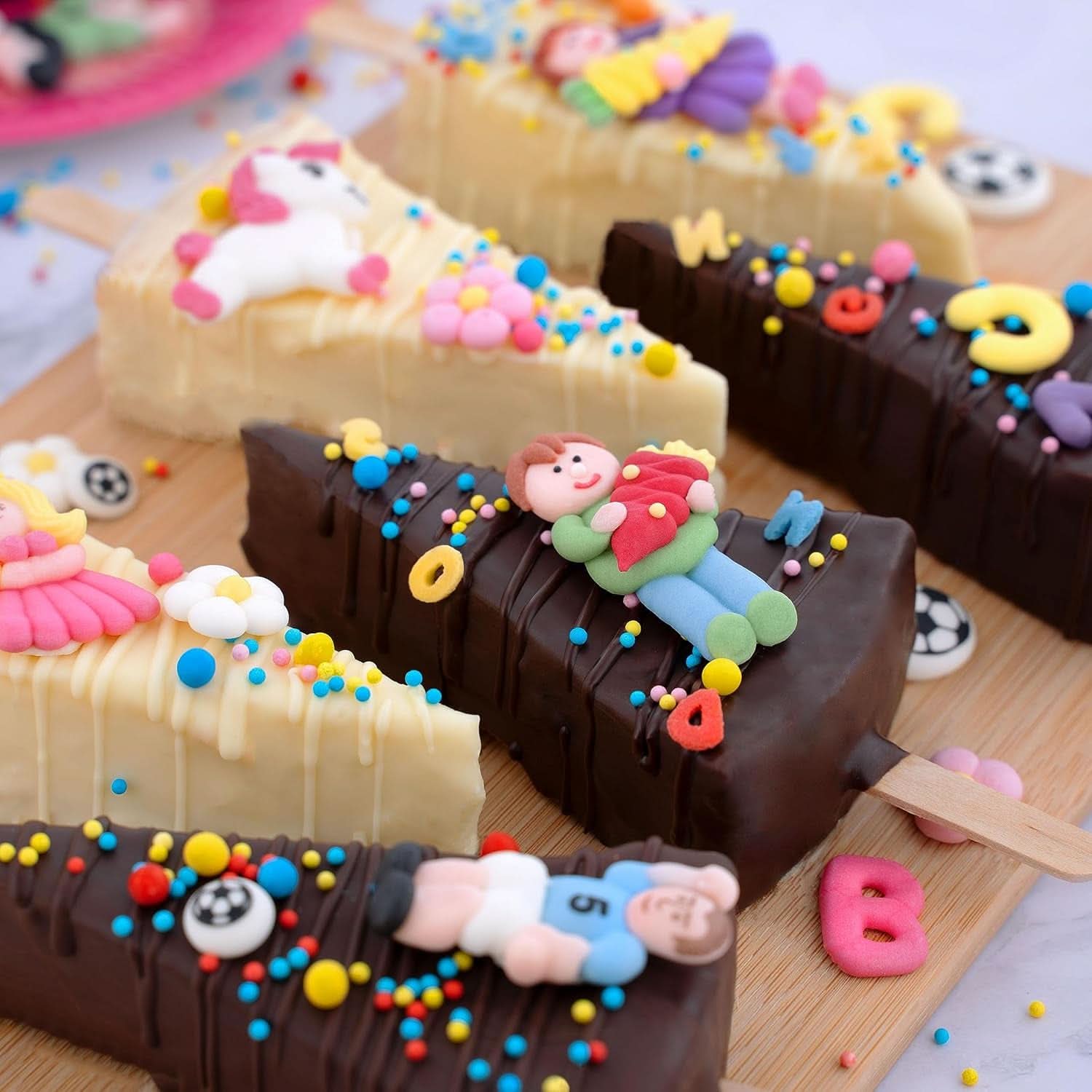 Günthart, 8 Zuckerfiguren zum Schulanfang und Buchstaben, 115 Gramm Streusel Naty Shop
