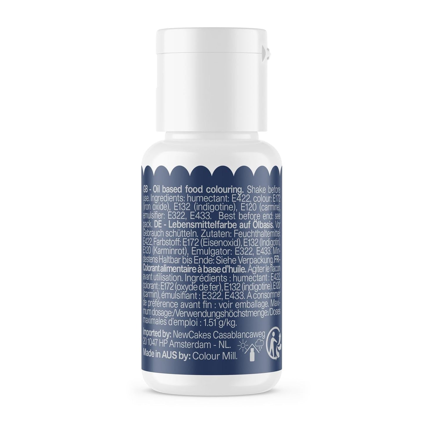 Lebensmittelfarbe Color Mill Oil Blend Midnight Oil – Lebensmittelfarbe für Schokolade, Fondant, Muffins, Kuchen, Backen, Makronen – Lebensmittelfarbe zum Dekorieren von Kuchen – 100 ml