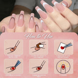 12 Stück French Tip Nagelsticker Selbstklebend Bunte French Nails Schablone Nagelaufkleber Nail Art Sticker Nageldesign DIY Nägel Zubehör(12 Farben)
