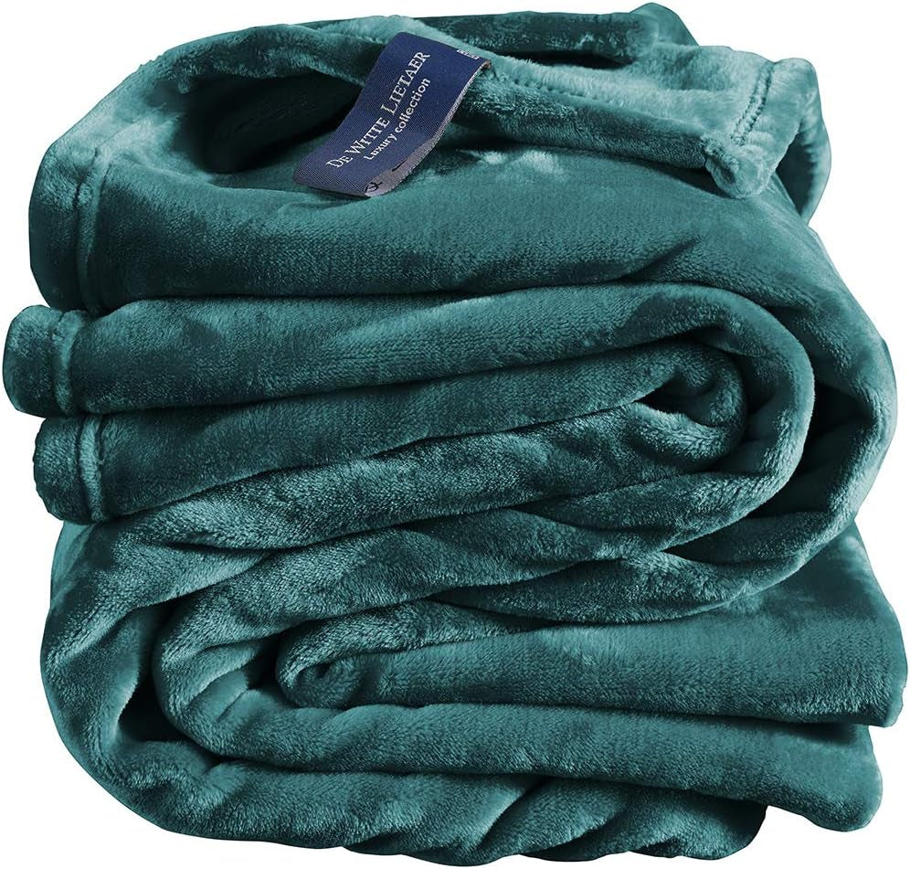 Bequeme Decke, Polyester, blau, 150 x 200 cm. Betten und Decken De Witte Lietaer Lake Green Green 150 x 200