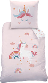 Kinderbettwäsche-Set, Koala oder Einhorn, 100 % Baumwolle. Bettwäsche – Kinder Naty Shop Einhorn