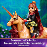 Unicorn Academy Cinder das Einhorn – 28 cm großes, originales Valentina-Einhorn aus der Netflix-Serie, mit echter Mähne und Schweif, abnehmbarem Zaumzeug, Sattel und Bürste, für Kinder ab 4 Jahren