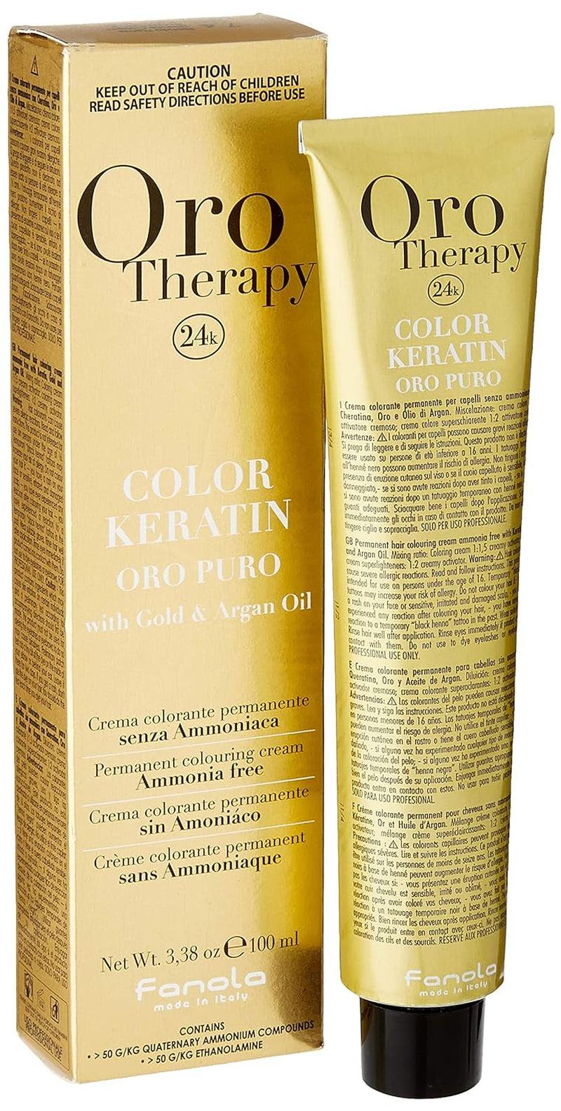 Fanola Oro Therapy Color Keratin 5,0 100 ml Haarfärbemittel Naty Shop 7,4 Mittelblondes Kupfer