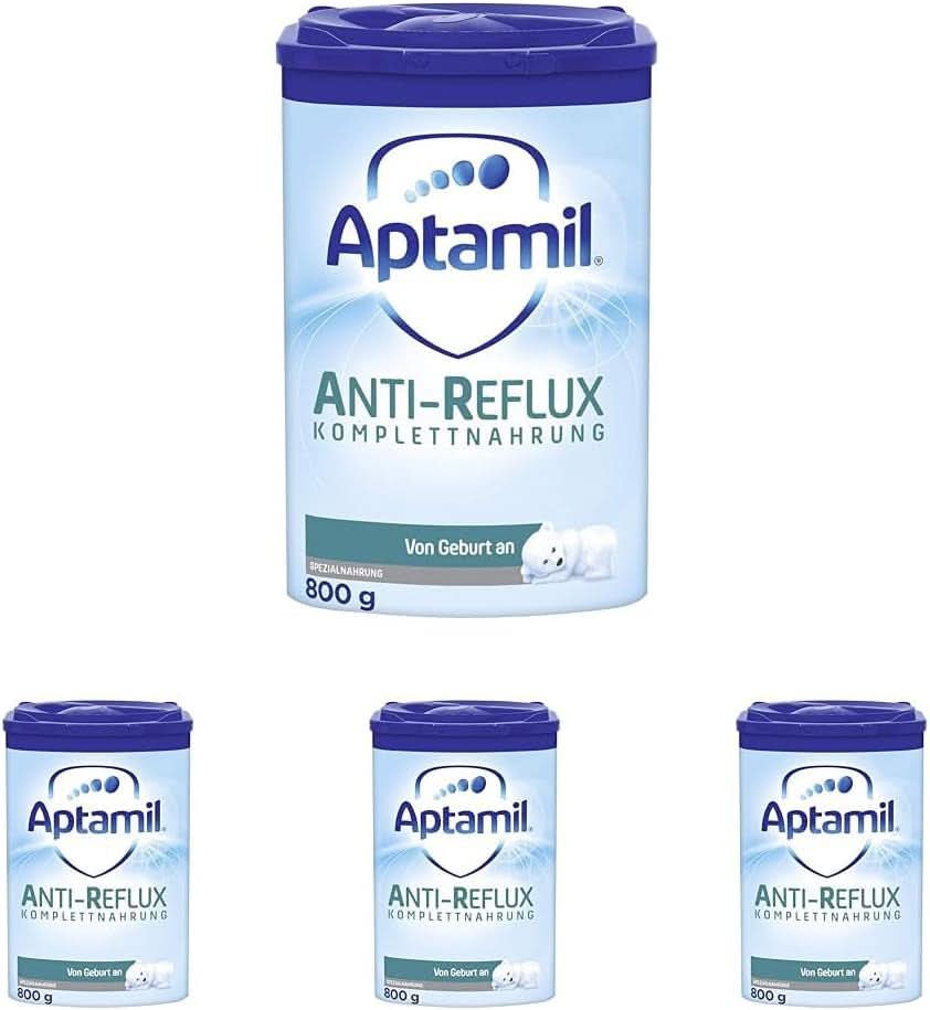 Aptamil Anti-Reflux - Alleinnahrung ab der Geburt, zum Diätmanagement, Milchpulver, 1x 800 g Naty Shop Set 4 x 800 Gramm