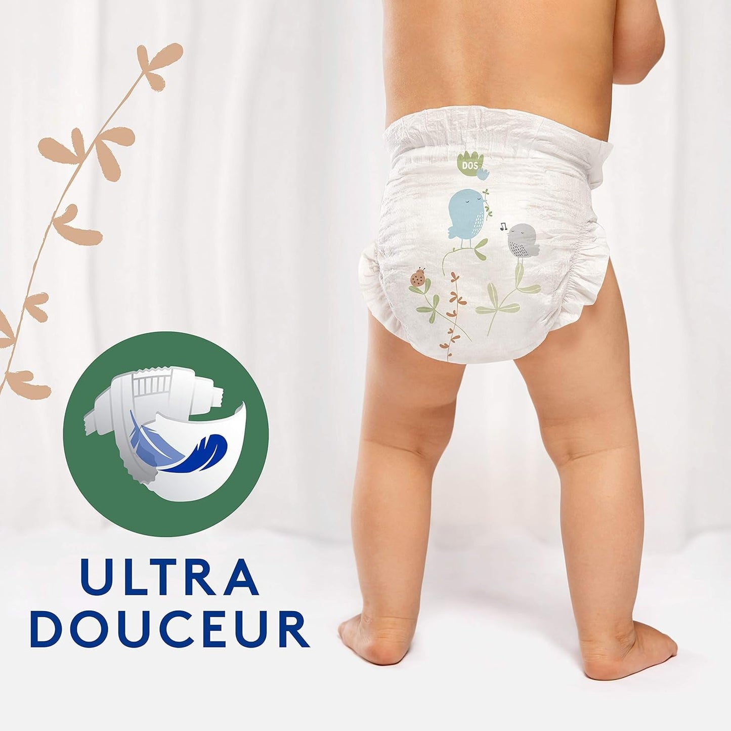 Douceur Naturelle – Windeln der Größe 3 (5–9 kg), 1-Monatspackung – 172 Windeln