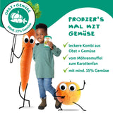 FRECHE FREUNDE Bio-Quetsch-Früchtebeutel mit Äpfeln, Bananen, Spinat und Gurke, püriertes Obst und Gemüse im Quetschbeutel für Babys ab 6 Monaten, vegan, 6er-Pack (6 x 100 g)