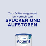 Aptamil Anti-Reflux – Komplette Formel von Geburt an, diätetische Behandlung, Erbrechen und Aufstoßen, Babynahrung, Milchpulver, 1 x 800 g