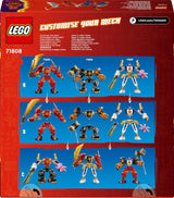 LEGO NINJAGO Kais Feuer-Mech-Actionfigur, Spielzeug für Kinder mit anpassbarer roter Mech-Figur, Ninja-Set, 4 Figuren, darunter Kai und Zane, Geschenk für 7-jährige Jungen und Mädchen, 71808 Bausets. Beuche den LEGO-Store