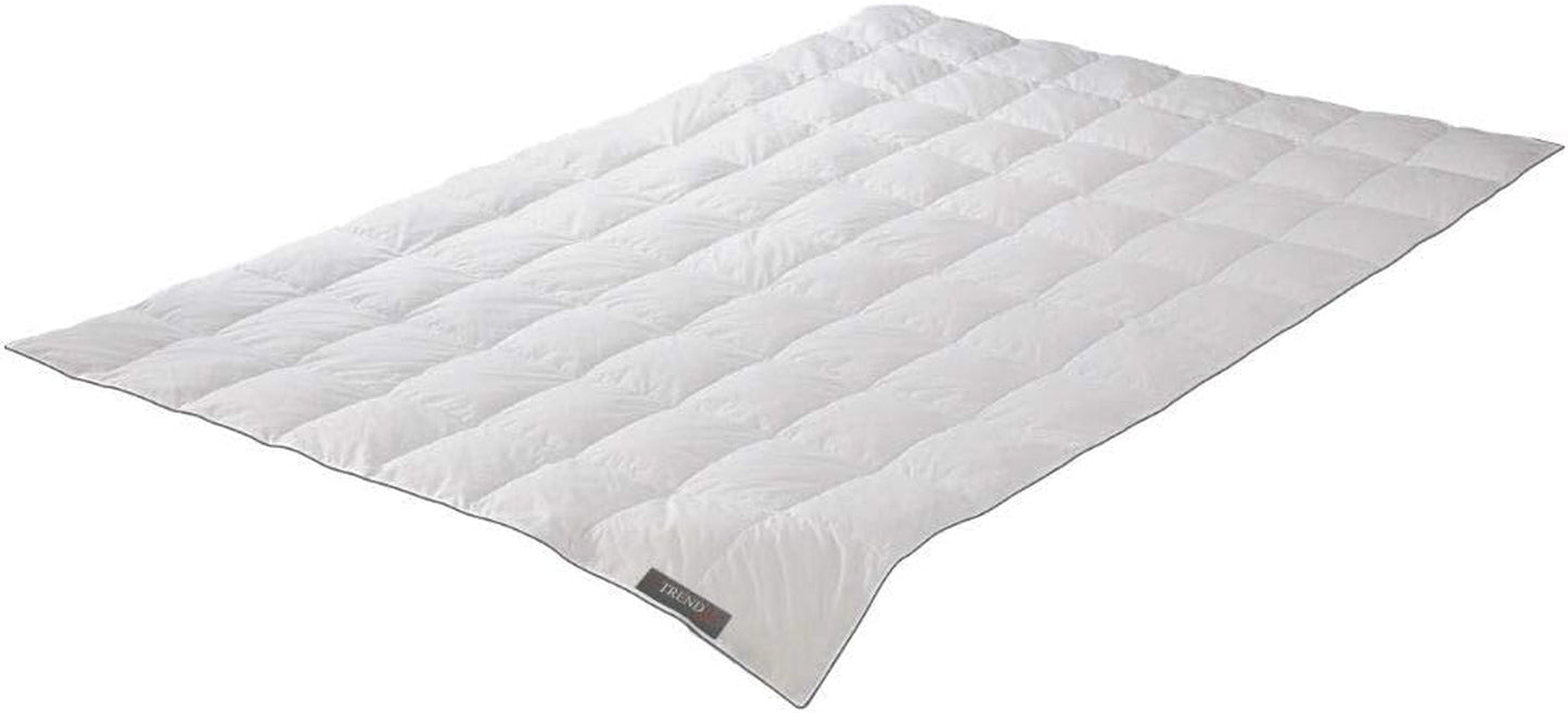 Badenia Trendline Comfort Daunendecke, warme Winterdecke mit 90 % Daunen & 10 % Federn Klasse I, 135 x 200 cm, Daunen bestandengeprüft & Öko-Tex-zertifiziert, hergestellt nach dem deutschen Qualitätsstandard Steppdecken und Bettdecken Naty Shop Comfort 155 x 220 cm leichte Sommerdecke
