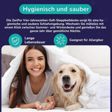 Premium Bettdecke 200X200Cm 4 Jahreszeiten, Bettdecke für alle Jahreszeiten 200X200 - warm im Winter und kühl im Sommer, 2 kombinierbare Bettbezüge 200X200 Bettdecken und Steppdecken Naty Shop