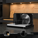 Ritter Icaro 5 Multifunktions-Klapp-Elektroschneider und Brotschneider aus Metall mit umweltfreundlichem Motor, hergestellt in Deutschland. Aktenvernichter und Schneidemaschinen Naty Shop