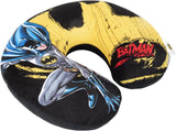 DC Comics Weiches Batman-Auto-Reise-Nackenkissen, Kindersicherheit, Komfort, Superheld, Fledermaus-Mann, Cuscino Da Viaggio Auto, Hellblau, Einheitsgröße. Reisekissen Naty Shop