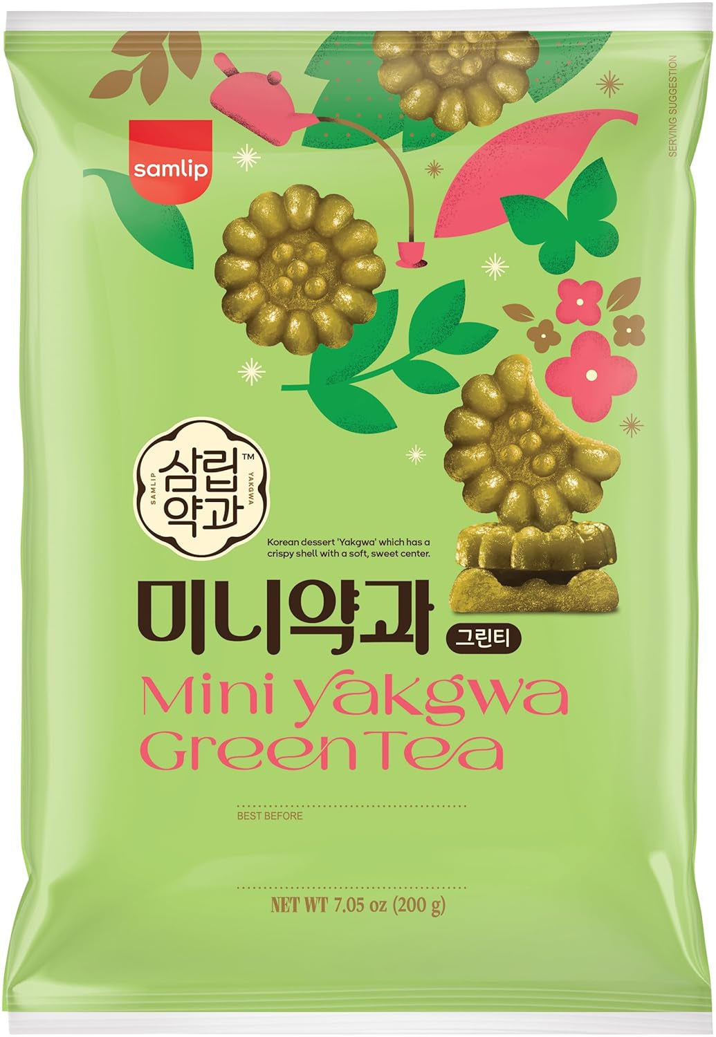 Yakgwa-Minikekse, grüner Tee, min. 26 Stück, je 7,1g, 1 x 200g