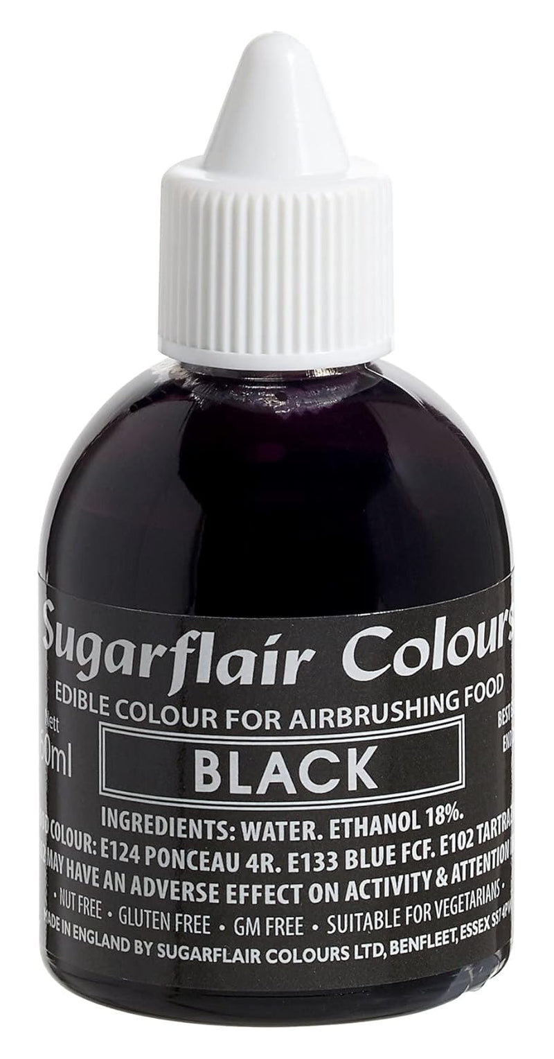 Sugarflair Airbrush-Lebensmittelfarbe Golden Gold, essbare flüssige Lebensmittelfarbe, Airbrush-Färbung für Kuchen, Muffins, Glasur und Kuchendekoration – 60 ml