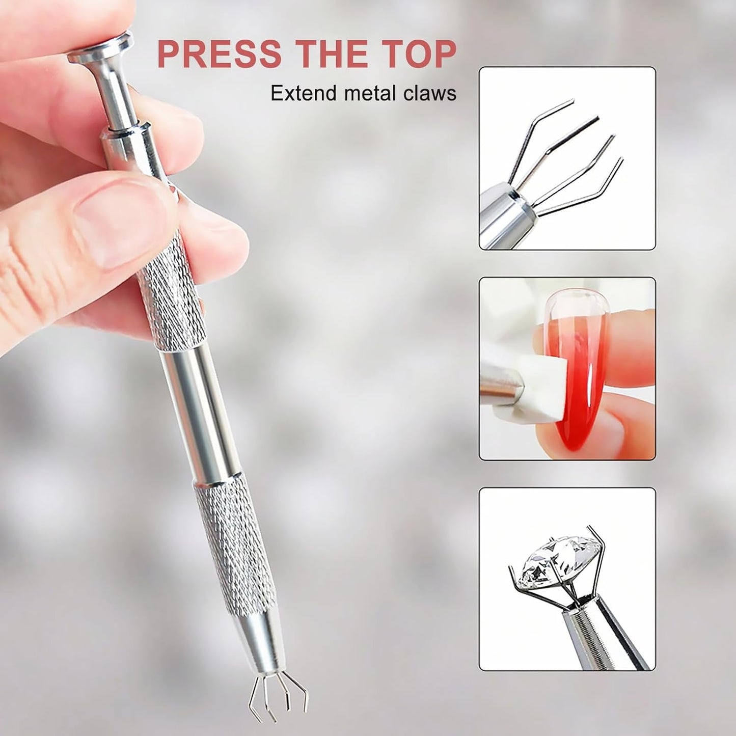 Qufiiry 200 Stück Nail Art Schwämme Mit Metallgreifer, Nagelkunst Schwammpinsel, Maniküre Zubehör Für Nägel, Um Eine Varavländ Von Gradient Nail Art Patterns To Create(White)
