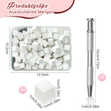KASURE 300 Stück Nail Art Schwamm, Metall Mit Greifer Nagel Pinsel, Nageldesign Zubehör Für Nail Art, Schwammpinsel Für Farbverlaufs-Nageldesign
