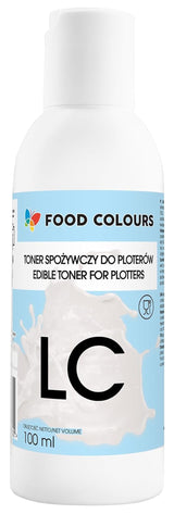 Lebensmittelfarben-Set mit essbaren Tinten für Plotter 6 x 100 ml | Helles Cyan | Cyan | Helles Magenta | | Magenta | Gelb | Schwarz | Essbarer Druck, Oblatenpapierdruck, dekorativer Kuchenbelag