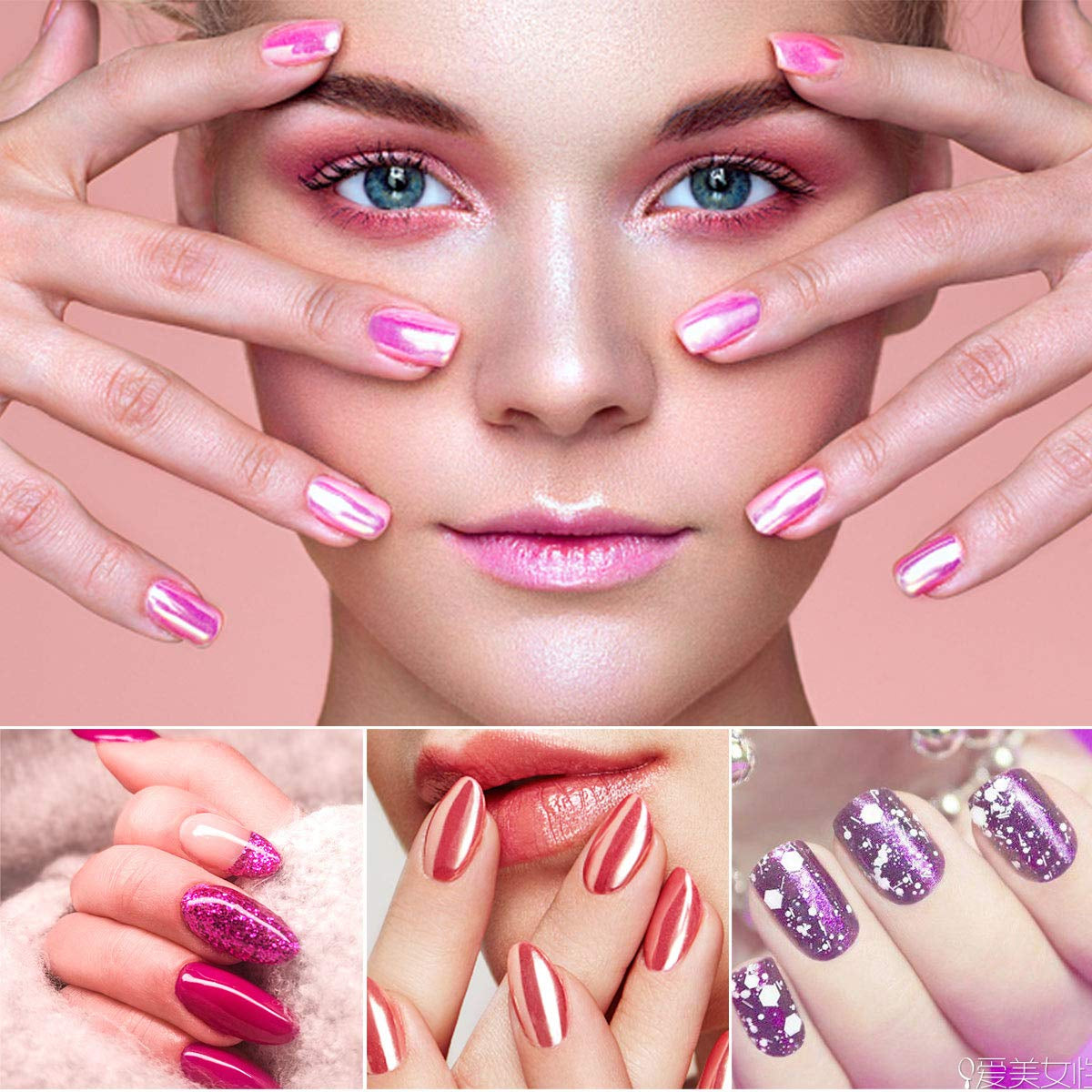 Künstliche Nägel, 500 Stück, natürliche Farbe, künstliche künstliche Nägel, 10 Größen, DIY-Acryl, mit Box, Nagelbürste, Nagelhautschieber, Nagelfeile