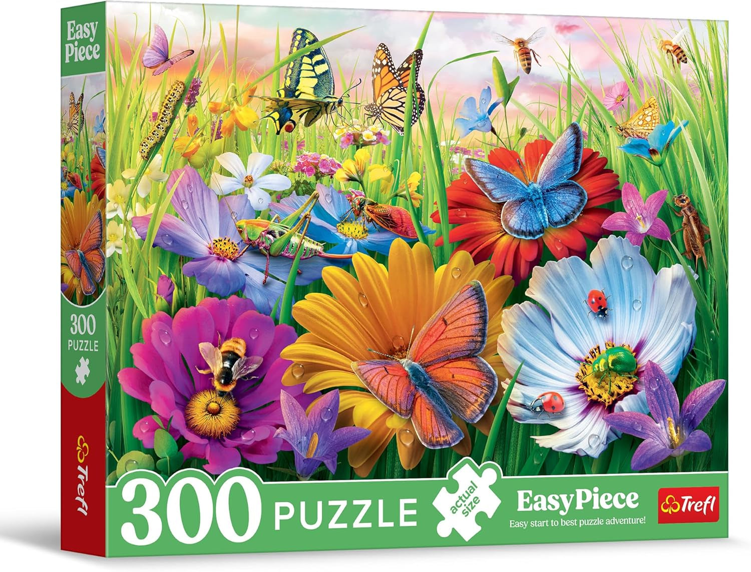 Trefl - Easypiece Puzzle: Insekten auf der Wiese - 300 Teile - große Teile, leicht zu puzzeln, für Erwachsene und Kinder ab 10 Jahren Puzzle Naty Shop Standardtitel