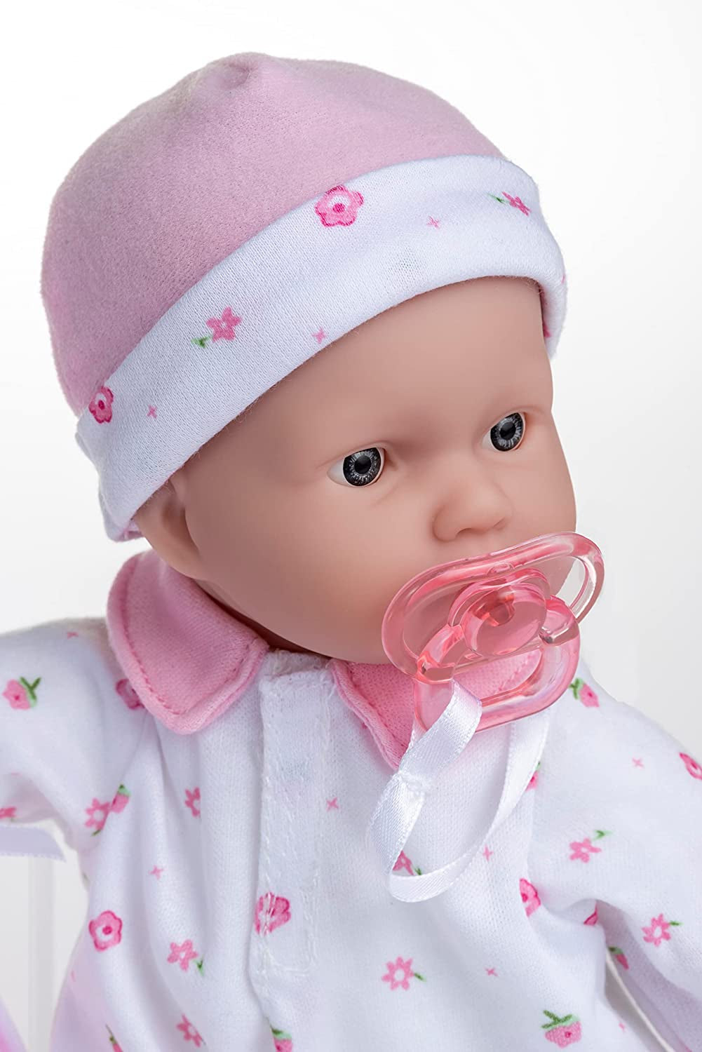 JC Toys La Baby Kaukasisches Babypuppen-Set – Weiche 28 cm Babypuppe, Waschbar, Abnehmbares rosa Outfit mit Hut, Decke & Schnuller, Für Kinder ab 12 Monaten