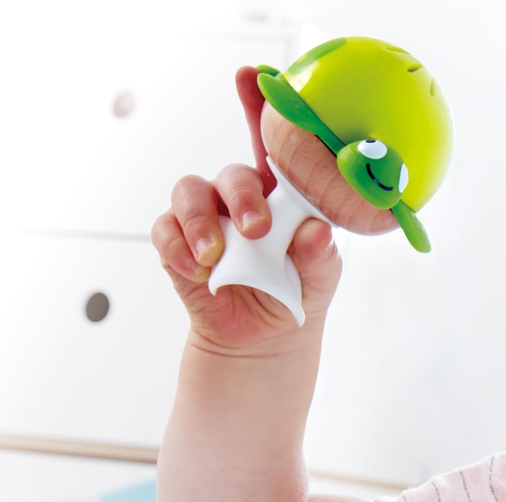 Rasselset mit Saugnapf Hape | Drei Tiere mit Beißringelementen, Schildkröte, Oktopus und Wal | Lernspielzeug ab 0 Monaten Bebe Toys Naty Shop
