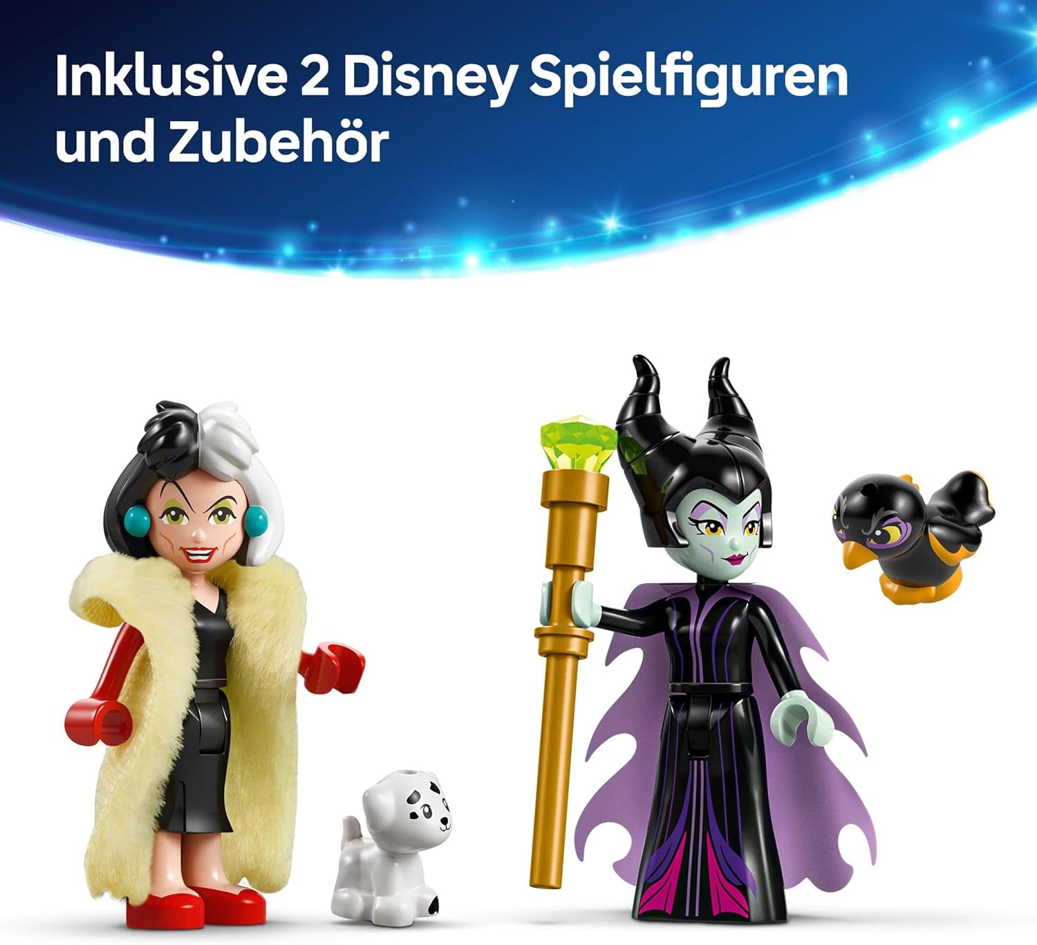 LEGO® Disney Villains The Dresses Of Maleficent And Cruella De Vil – Spielzeug für Jungen und Mädchen ab 9 Jahren – Inkl. 2 Minipuppen und 2 Tierfiguren – Geburtstagsgeschenk für Fans 43262 Bausets Besuchen Sie den LEGO-Store