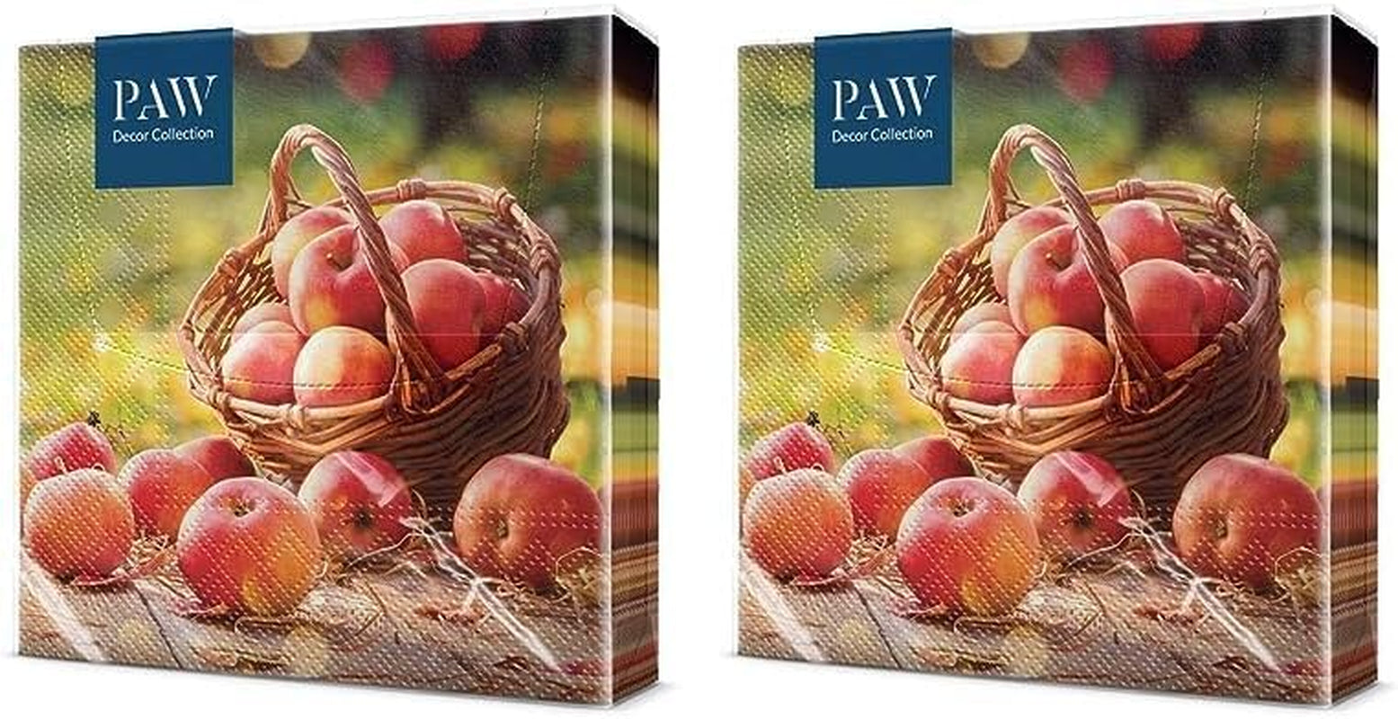 PAW – 3-lagige Servietten (33 x 33 cm) I 20 Stück I Perfekt für Geburtstage, Partys und Verabredungen I Herbstliche Tischdekorationen I Bunte Papierservietten – sonnenblumengelbe Blütenblätter I Tanzende Sonnenblume