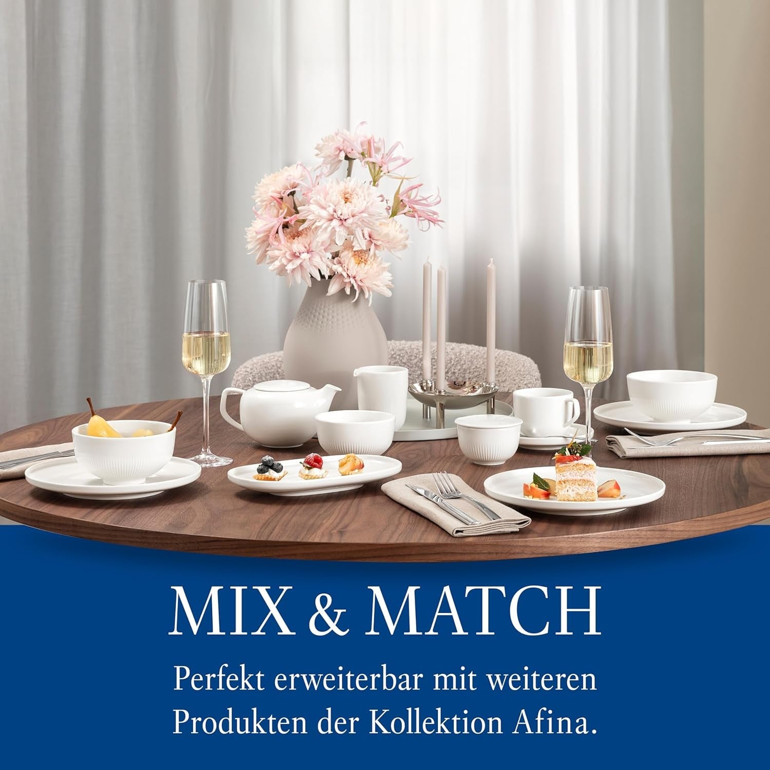 Villeroy & Boch – Afina Milchbecher 170 ml, weiß, spülmaschinenfest, mikrowellengeeignet, Milchkaraffe, Kaffeezubehör, Keramikkanne, Untertasse, Geschirr, Premium-Porzellan