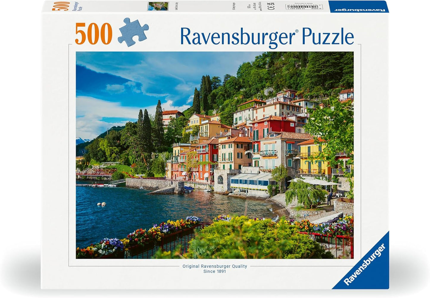 Ravensburger Puzzle 12000201 – Comer See, Italien – 500-teiliges Puzzle für Erwachsene und Kinder ab 10 Jahren, Landschaftspuzzle mit italienischen Motiven Puzzle Naty Shop
