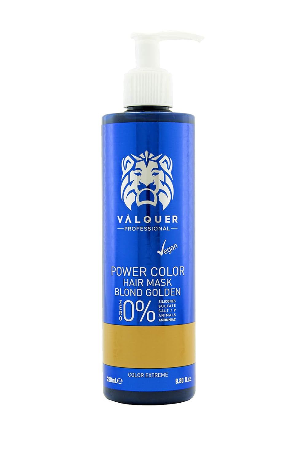 Valquer Professional Mask Power Color gefärbtes Haar. Veganer und sulfatfreier (goldblondes Haar) Haarfarbintensivator – 275 ml Naty Shop Haarmaske Standardtitel