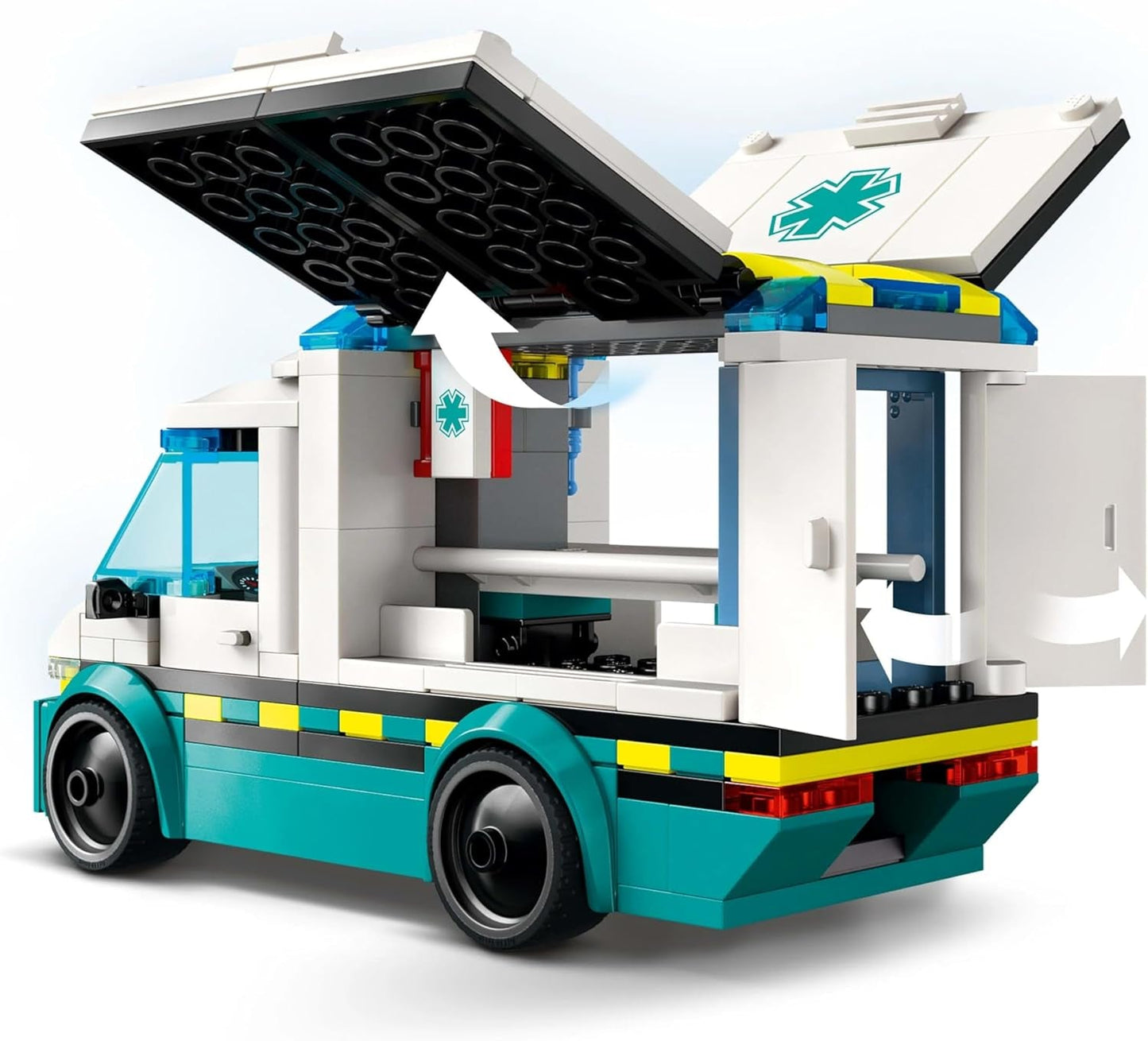 LEGO City Krankenwagen – Spielzeug mit 2 Minifiguren (Skateboarder und Fahrer) – Lernspielzeug für Jungen und Mädchen ab 5 Jahren – Geburtstags- und Weihnachtsgeschenkideen 60451 Bausets Besuchen Sie den LEGO-Store