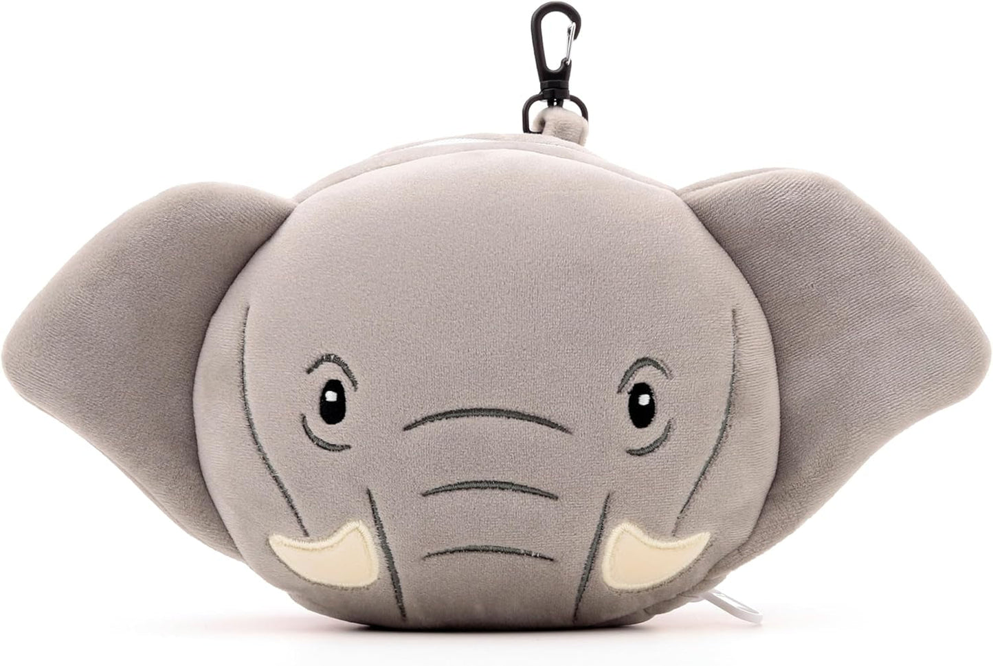 Reisekissen, rund, Plüsch, Elefant und Augenmaske, Unisex, Einheitsgröße, Unisex, Taille Einzigartige Reisekissen Naty Shop