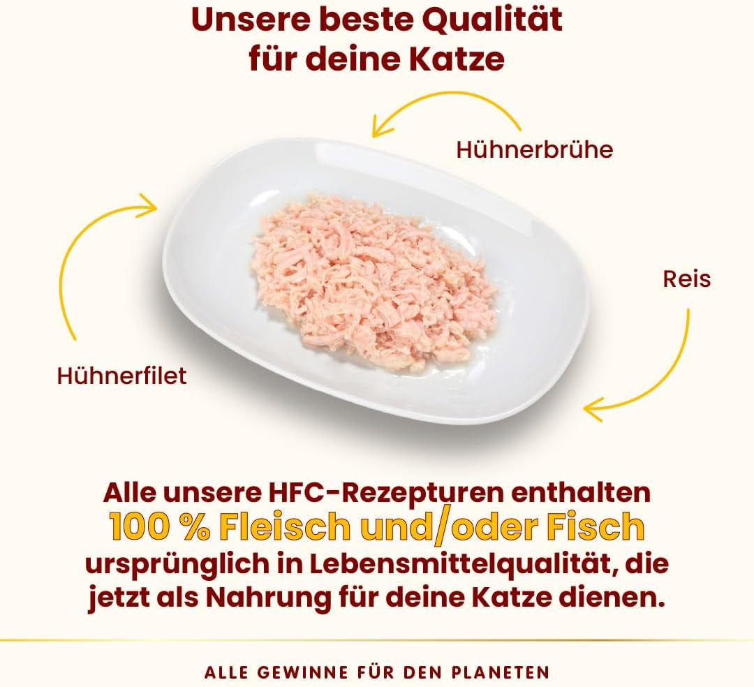 Almo Nature HFC Natural – Nassfutter für ausgewachsene Katzen – Hühnerfilet – 280 g, Packung mit 12 Stück