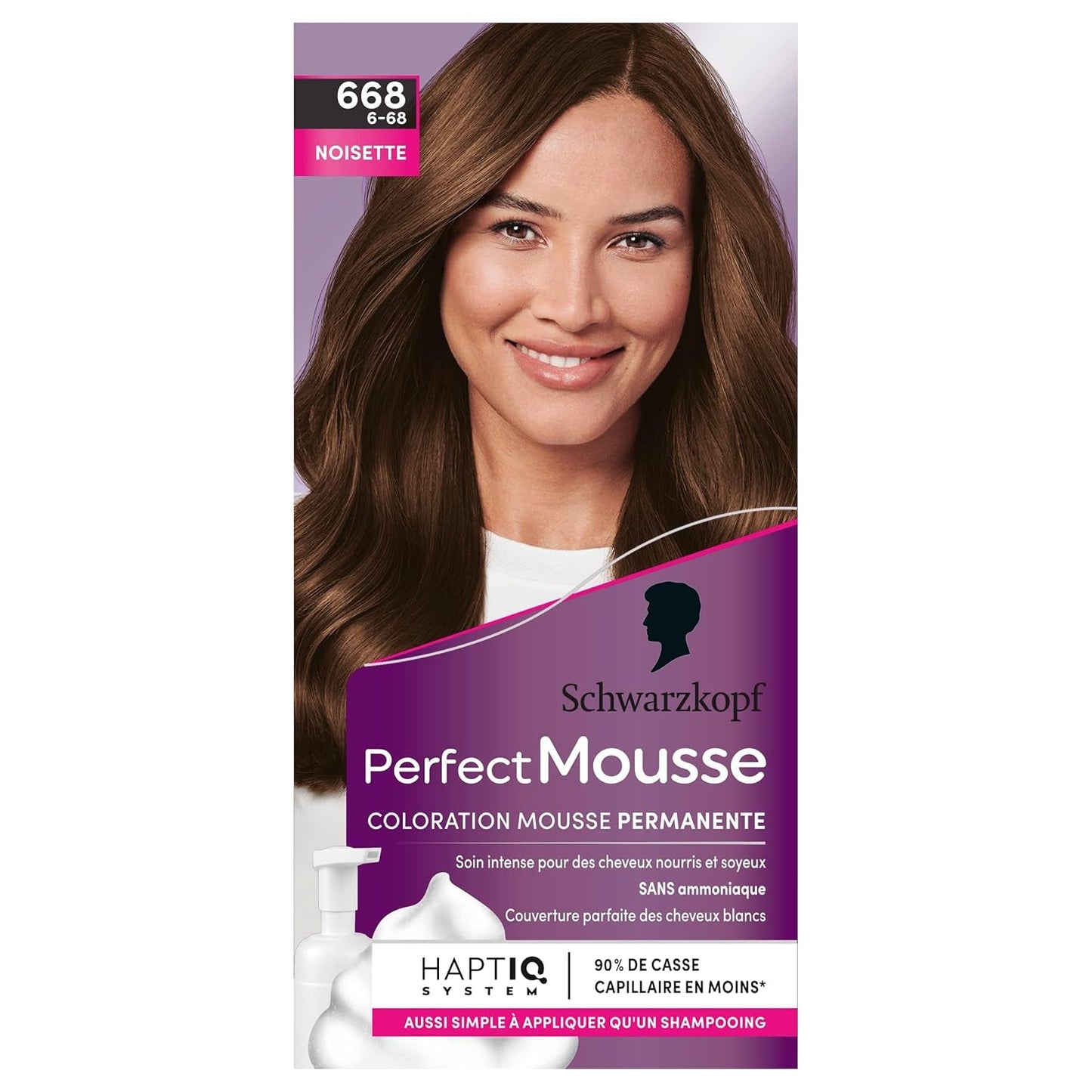 Perfect Mousse Permanent Coloring Mousse, 668 Hasellnuss Haarfärbemittel Naty Shop