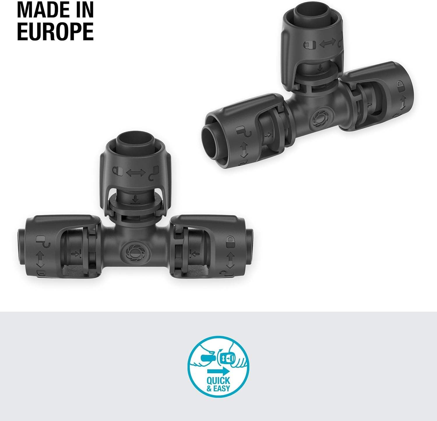 Gardena Micro-Drip-Bewässerungssystem T-Stück 13 mm (1/2 Zoll): Anschluss für 13 mm Zulaufrohre, T-Abzweig, automatische Bewässerung, wiederverwendbar (13201-20)