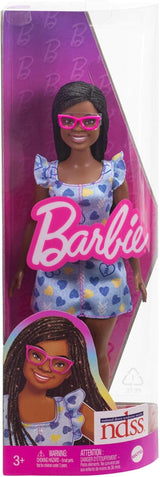 Barbie Fashionistas Puppe Nr. 229 mit Down-Syndrom im Herzkleid, entwickelt in Zusammenarbeit mit der National Down Syndrome Society, HYK14 Naty Shop Dolls