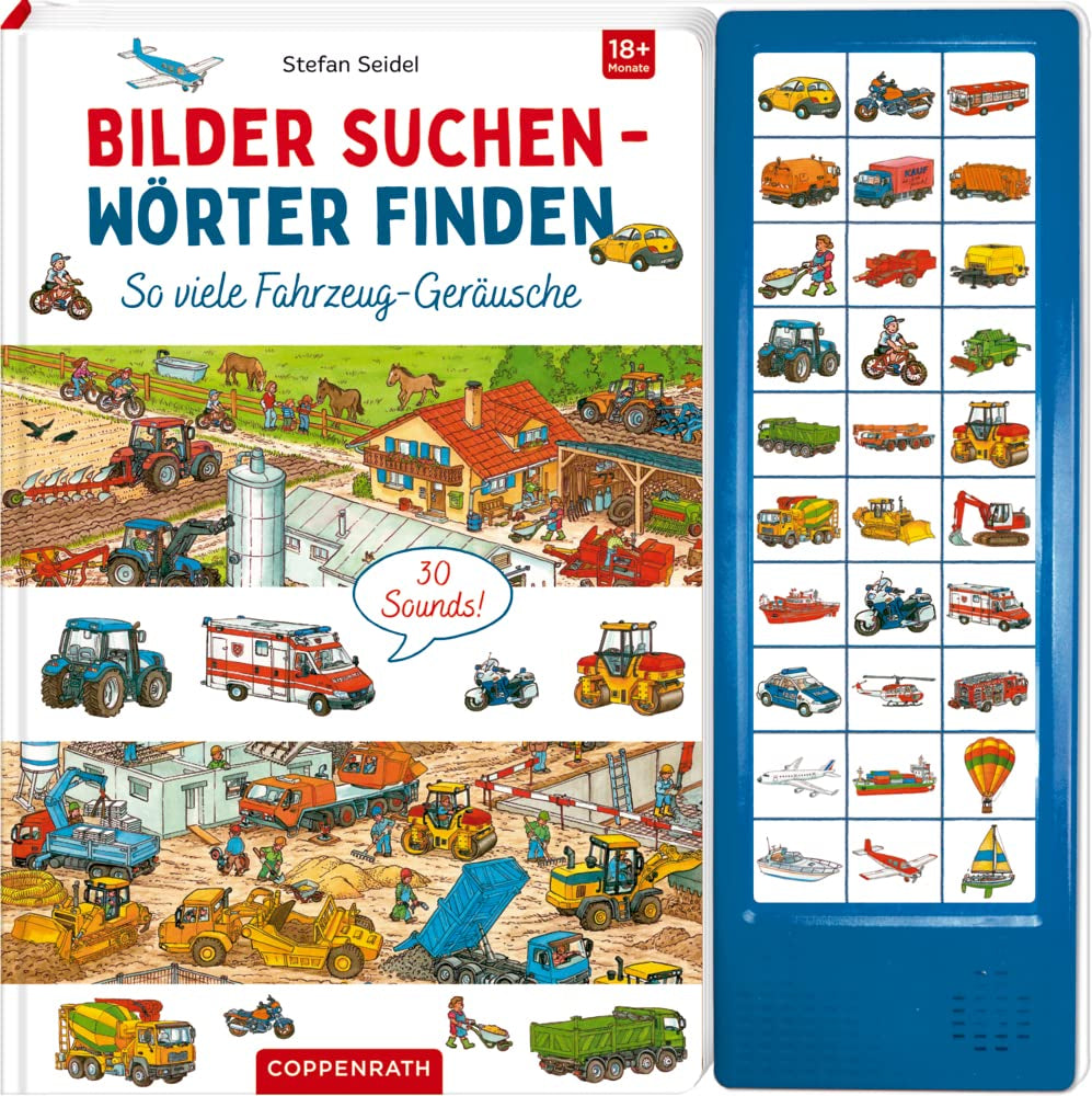 So viele Fahrzeuggeräusche: 30 Geräusche (Bilder suchen – Wörter finden) Baby Toys Naty Shop Book