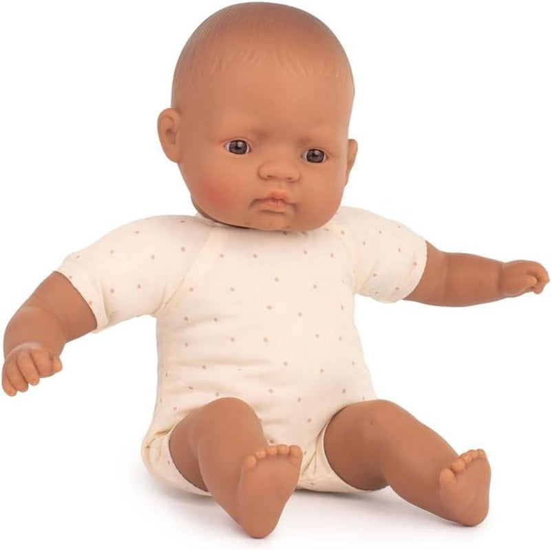 Miniland-Puppen: Lateinamerikanische Puppe, 32 cm, weicher Stoffkörper, Geschenkbox